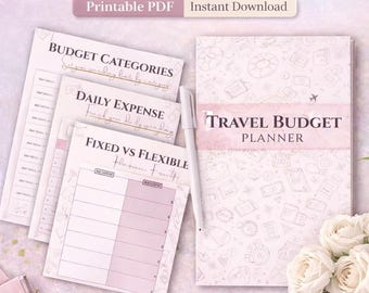 Travel Budget Planner | Printable Expense Tracker (PDF Download)