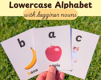 Alphabet Flashcards for Toddlers Preschoolers – Montessori Educational Phonics ABC Alphabet Homeschool Classroom Learning Cards Material PDF