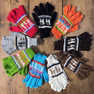 Alpaca Blend Knit Gloves Warm Winter Soft Wool Blend Unisex Mittens