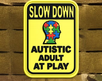 Autistic Adult Patch - 2" X 3" - Hook and Loop