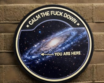 Funny Anxiety Galaxy Patch – 3.5" Morale Patch – Double Hook & Loop