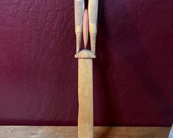 Hand-Carved Letter Opener with Twin Bird Handle