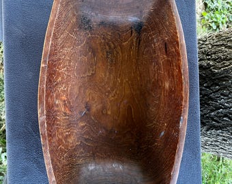 Cuenco de madera peruano tallado a mano
