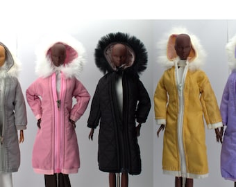 Bambola Fashion Royalty 1/6 BJD 11-13" Mac Trench Parka Cappotto lungo Giacche Molti colori