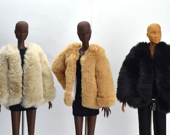 1/6 Fashion Royalty Doll BJD 11-13" Faux Fur Coats Many Colours