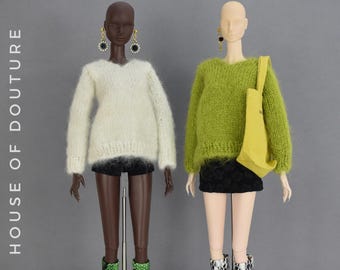 House of Douture 1/6 Fashion Royalty Doll BJD 11-13" Maglione di lana dettagliato