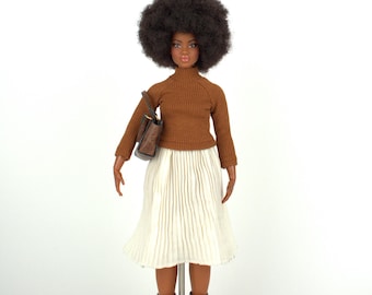 House of Douture 1/6 Fashion Royalty Doll BJD 11-13" Gonna plissettata bianco crema