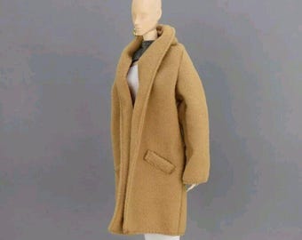 Bambola Fashion Royalty 1/6 BJD 11-13" in feltro, cappotto marrone cammello