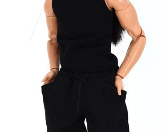 House of Douture Homme Action Figure 1/6 Fashion Royalty Doll BJD 11-13" Gilet colorato con canotta