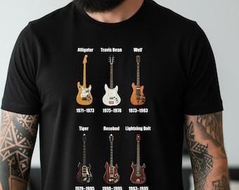 Jerry Garcia Guitar History Shirt Vintage Rock Graphic Tee Grateful Dead Style Music Lover Gift Unisex Cotton Retro Style Iconic Instrument