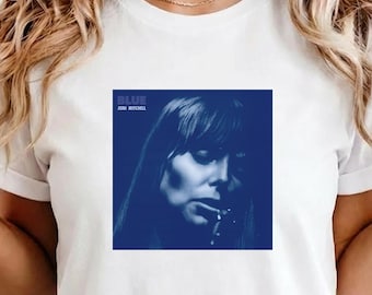 Joni Mitchell Blue Album Shirt 70s Folk Music Graphic Tee Vintage Singer Songwriter T Shirt Music Lover Gift Comfort Colors Shirt