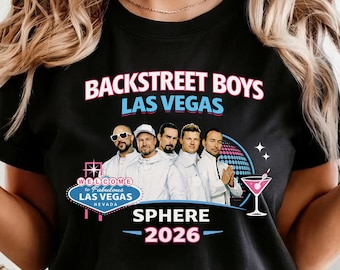 Backstreet Boys Las Vegas 2026 Shirt Girls Trip Concert Tee Boy Band Fan Reunion Tour Vegas Sphere Comfort Colors Unisex Black Tee