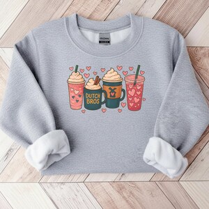 Gift Coffee Lover Illustrated Retro Sweatshirt
