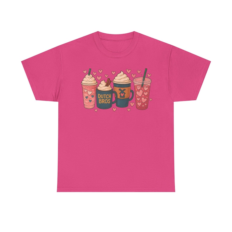 Dutch Bros Inspired Coffee Lovers Shirt Coffee Lover Tee Cute Coffee Graphic Valentine Gift Unisex Cotton Retro Style Bild 8
