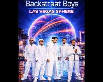 Backstreet Boys Las Vegas 2026 Graphic Digital Download Into The Millennium Sphere Concert Design Hi-Res PNG