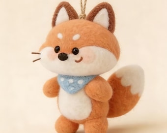 Ciondolo in feltro di lana volpe carina animale giocattolo in feltro mini scultura regalo bambini souvenir personalizzato decorazione casa
