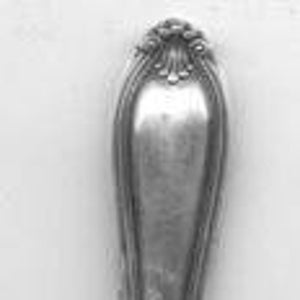 Antique Sterling Silver Handle Serving Carving Fork 9”