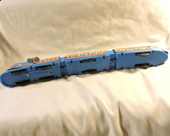 Schylling 3 Car Express Streamliner Wind-up Tin Toy Train C1970s
