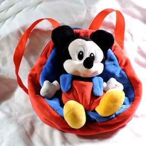 Disney Mickey Mouse Backpack Plush Toy 15 Adjustable Straps Etsy Canada