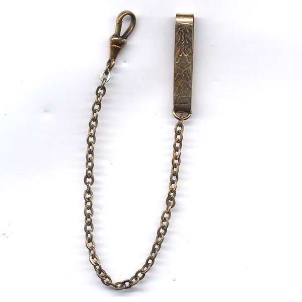 Antique Gold-Filled 6.75″ Belt Loop Pocket Watch Fob Chain