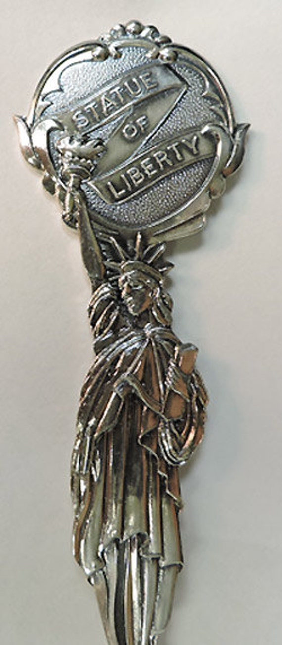 Vintage Statue of Liberty Silver Plate Souvenir Spoon: NY Collector's Item