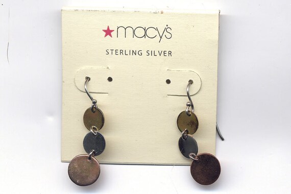 Sterling Silver Triple Drop Disc Earrings Macy s Etsy Canada