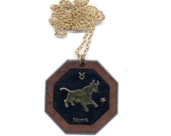 Taurus Astrological Zodiac Sign Pendant Necklace