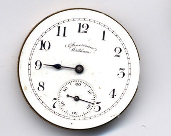Vintage Waltham Pocket Watch Dial with Back Grade ‘G’ 6s c1894