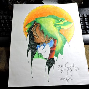 First Nations &#39;&#39;Eagle/Warrior&#39;&#39; Pacific North West Coast Art door Bill Moyah