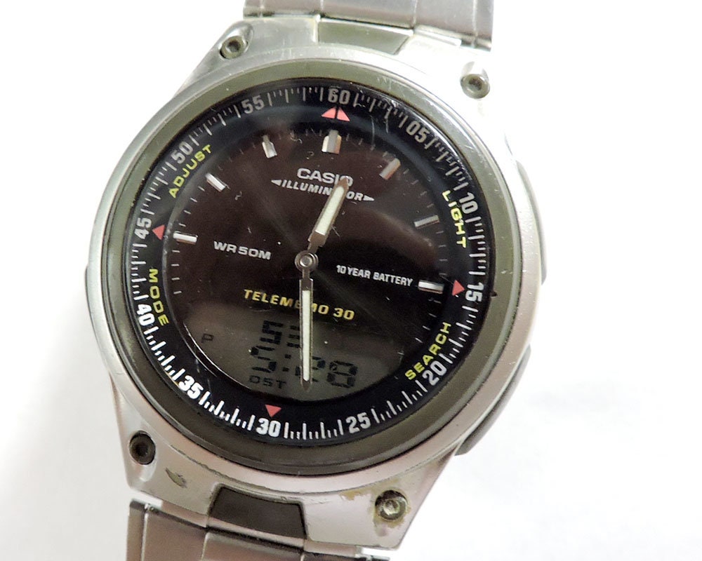 casio telememo 30 set analog time