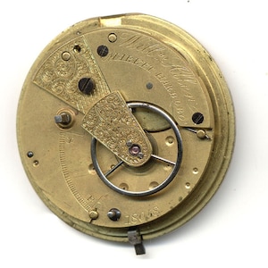Antique Will’m Allen English Fusee Pocket Watch Movement and Dial c1860s –70s