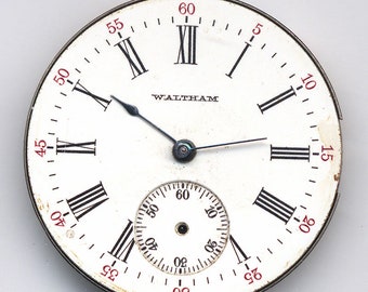 Antik Waltham Seaside fickur med 15 juveler, 6 st, ca 1904, reparation eller delar