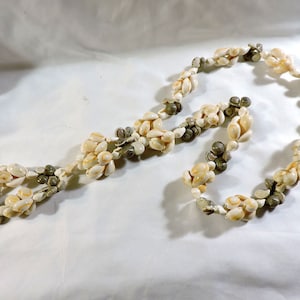 Vintage kauri Hawaiiaanse Lei schelp ketting c1960s