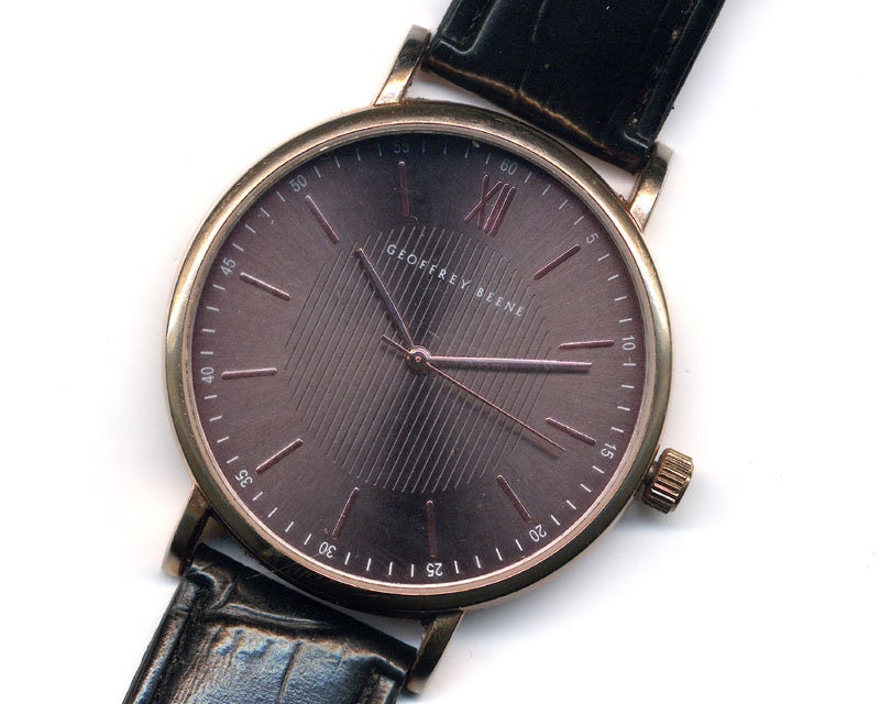Mens Geoffrey Beene Quartz Movement Watch C1980s Etsy India