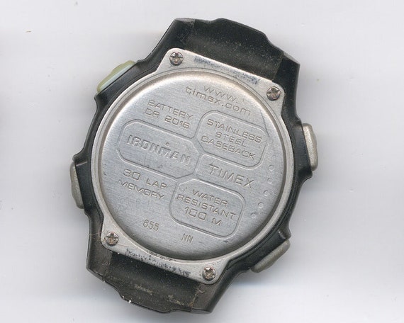 Timex Ironman 100 m Digital Watch Blue Gray c1970s