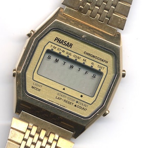 Reloj digital Vintage Phasar Chronograph Sears Roebuck Co c1970s