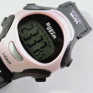 Ladies Body Gear Alarm Chrono Sport Watch with Light c1980s