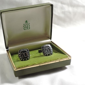 Birks Stelco 20 Years of Service Sterling Cufflinks in Box