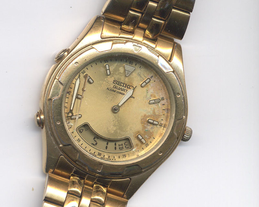 Gents Vintage Seiko Alarm Chronograph Quartz H801-7001 - Etsy