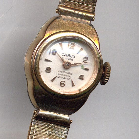 Ladies Vintage Carex 21 Jewels Mechanical Watch c1960s