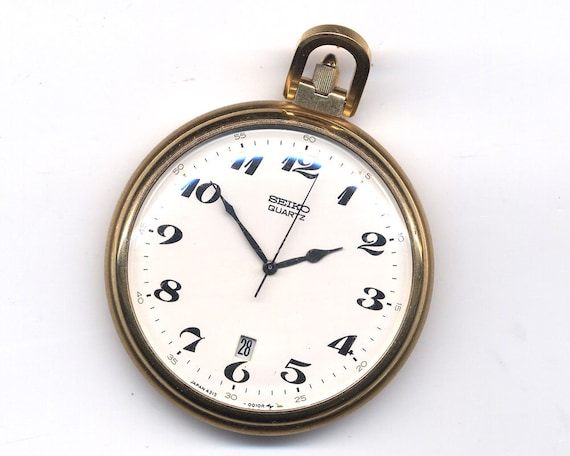Seiko Ladies Quartz Pendant Gold Tone Watch No Back Cover