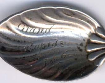 Vintage Sterling Silver Souvenir Spoon: Grand Rapids Feb 6