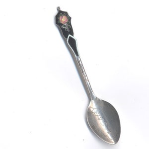 Sterling Silver &quot;Calgary&quot; Canada Enamel Souvenir Spoon