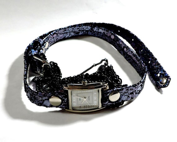 La Mer Collections Purple Wrap Watch W/chain - Etsy