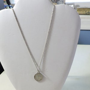 Russian 15 Kopeks Silver Eagle Pendant and Necklace 1886