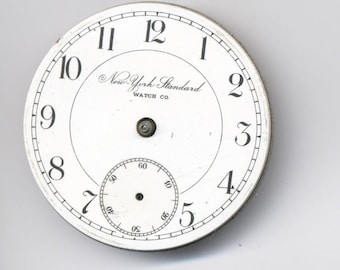 Antiek New York standaard uurwerk om te repareren, onderdelen of steampunk, jaren 1920