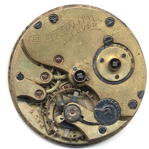 Antique ‘The Speciality Lever’ Key Wind Pocket Watch Movement 41mm c1900s Swiss