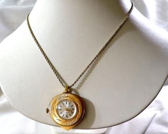 Vintage 1 Jewel Bloboss Swiss Pendant Mechanical Watch