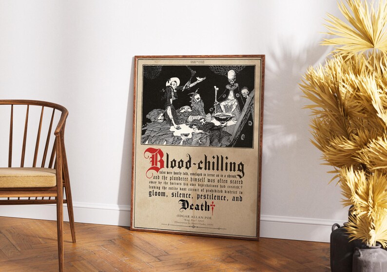 Edgar Allan Poe Poster | Vintage Gothic Wall Art Print - Etsy