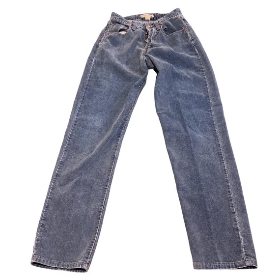 Vintage 1980s Banana Republic Blue Corduroy Pants Straight Leg